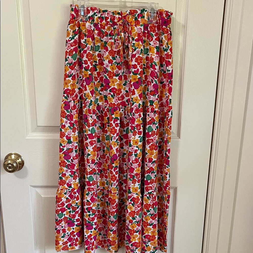 Floral Print Maxi Skirt